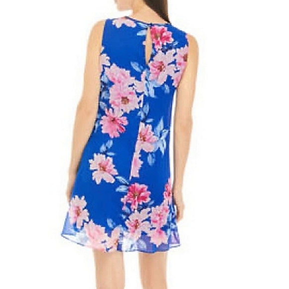 JH Floral Shift Dress Pullover Style Sz 12 - Picture 8 of 12